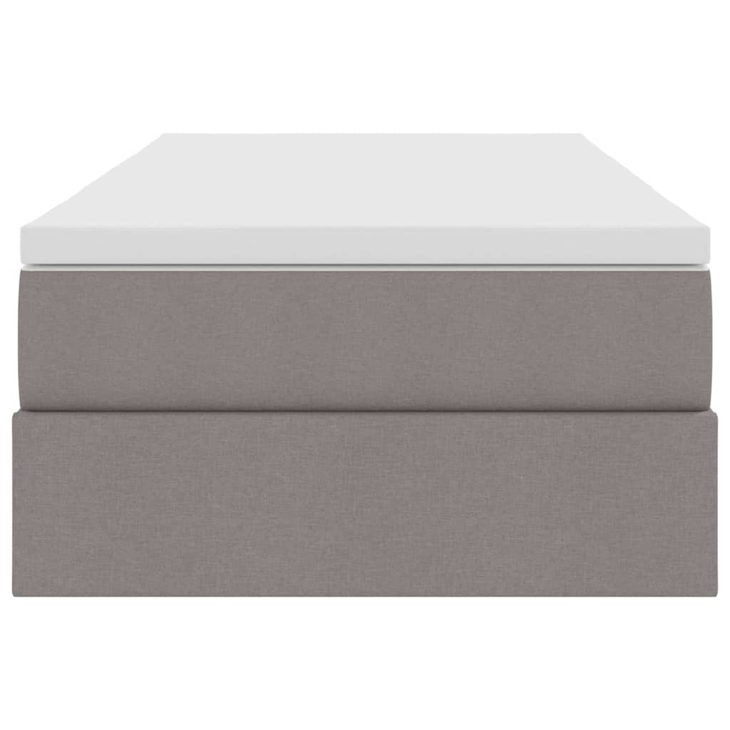 Opslag bed met matras met matras Taupe 90 x 190 cm Polyester