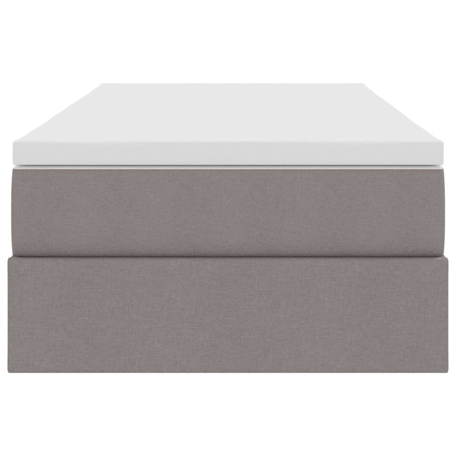 Opslag bed met matras met matras Taupe 90 x 190 cm Polyester