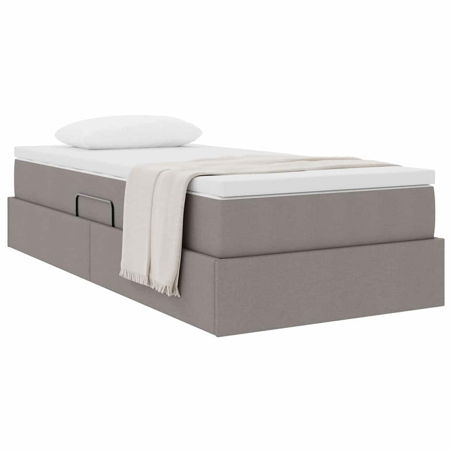 Opslag bed met matras met matras Taupe 90 x 190 cm Polyester