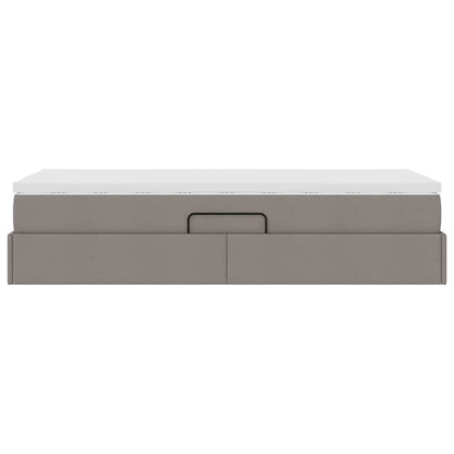 Opslag bed met matras met matras Taupe 90 x 190 cm Polyester