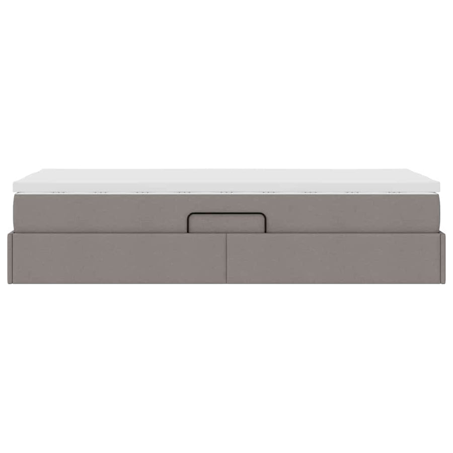 Opslag bed met matras met matras Taupe 90 x 190 cm Polyester
