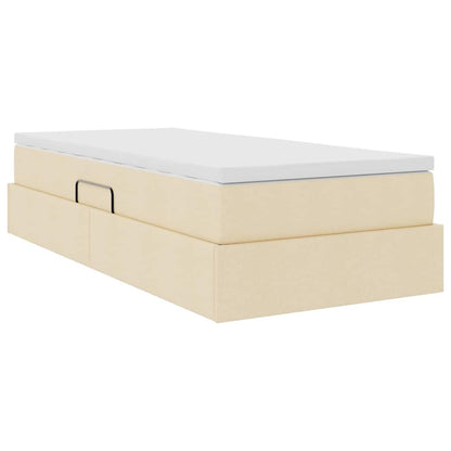 Opslag bed met matras met matras Crème 90 x 190 cm Polyester