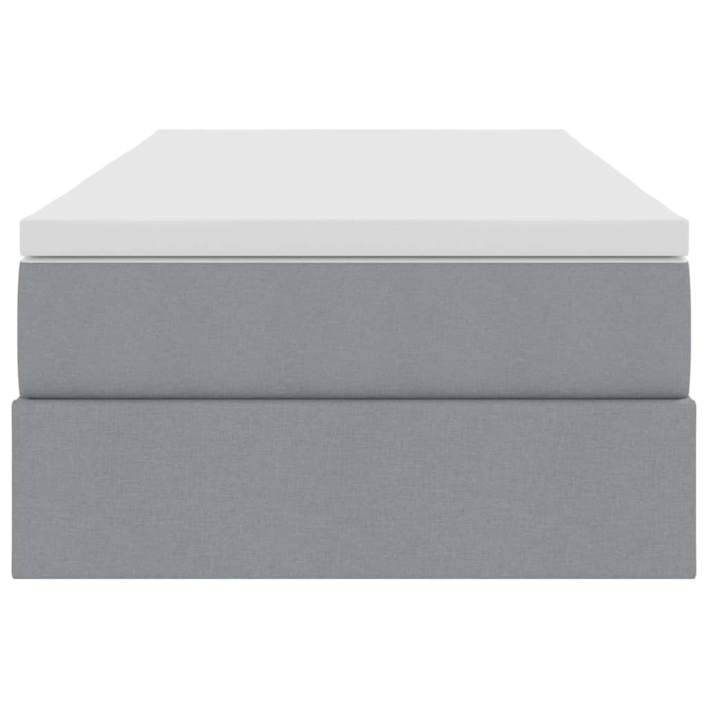 Opslag bed met matras Lichtgrijs 90 x 200 cm Polyester