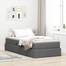 Opslag bed met matras Donkergrijs 90 x 200 cm Polyester