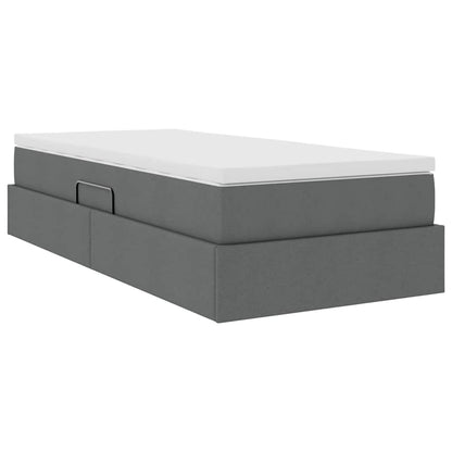 Opslag bed met matras Donkergrijs 90 x 200 cm Polyester