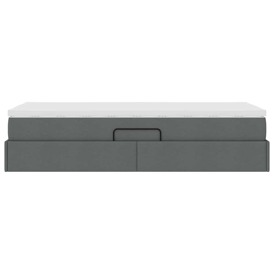 Opslag bed met matras Donkergrijs 90 x 200 cm Polyester