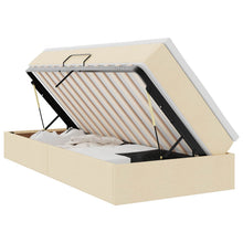 Opslag bed met matras met matras Crème 90 x 200 cm Polyester