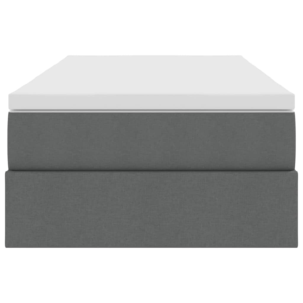 Opslag bed met matras Donkergrijs 100 x 200 cm Polyester