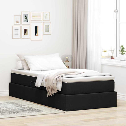 Opslag bed met matras met matras Zwart 100 x 200 cm Polyester