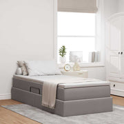 Opbergbed 100x200 cm Taupe polyester