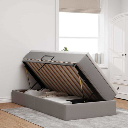 Opslag bed met matras met matras Taupe 100 x 200 cm Polyester