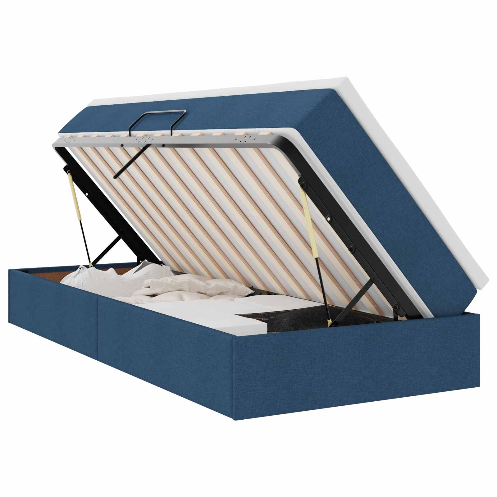 Opslag bed met matras met matras Blauw 100 x 200 cm Polyester