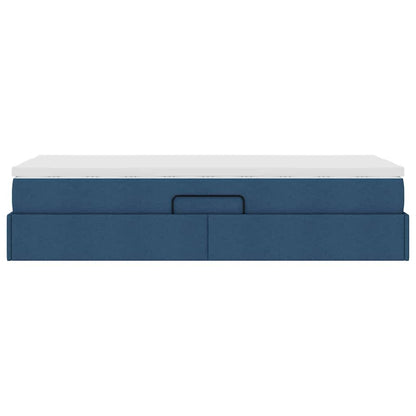 Opslag bed met matras met matras Blauw 100 x 200 cm Polyester