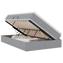 Opbergbed met matras Lichtgrijs 120 x 190 cm Polyester