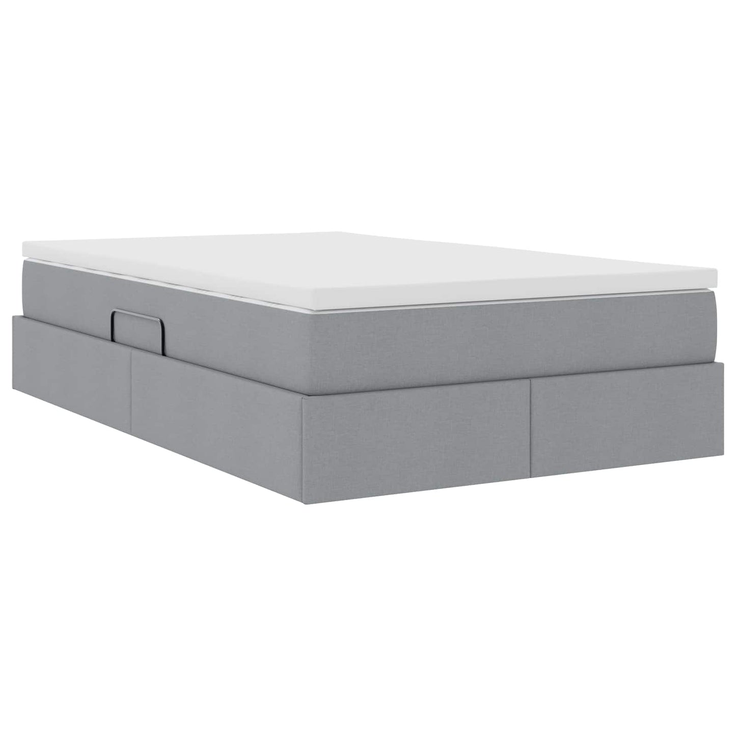Opbergbed met matras Lichtgrijs 120 x 190 cm Polyester
