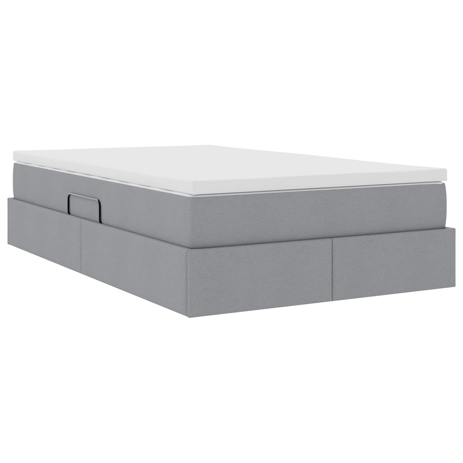 Opbergbed met matras Lichtgrijs 120 x 190 cm Polyester