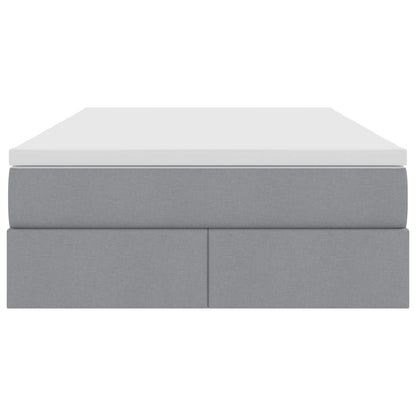 Opbergbed met matras Lichtgrijs 120 x 190 cm Polyester