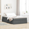 Opslag bed met matras Donkergrijs 120 x 190 cm Polyester