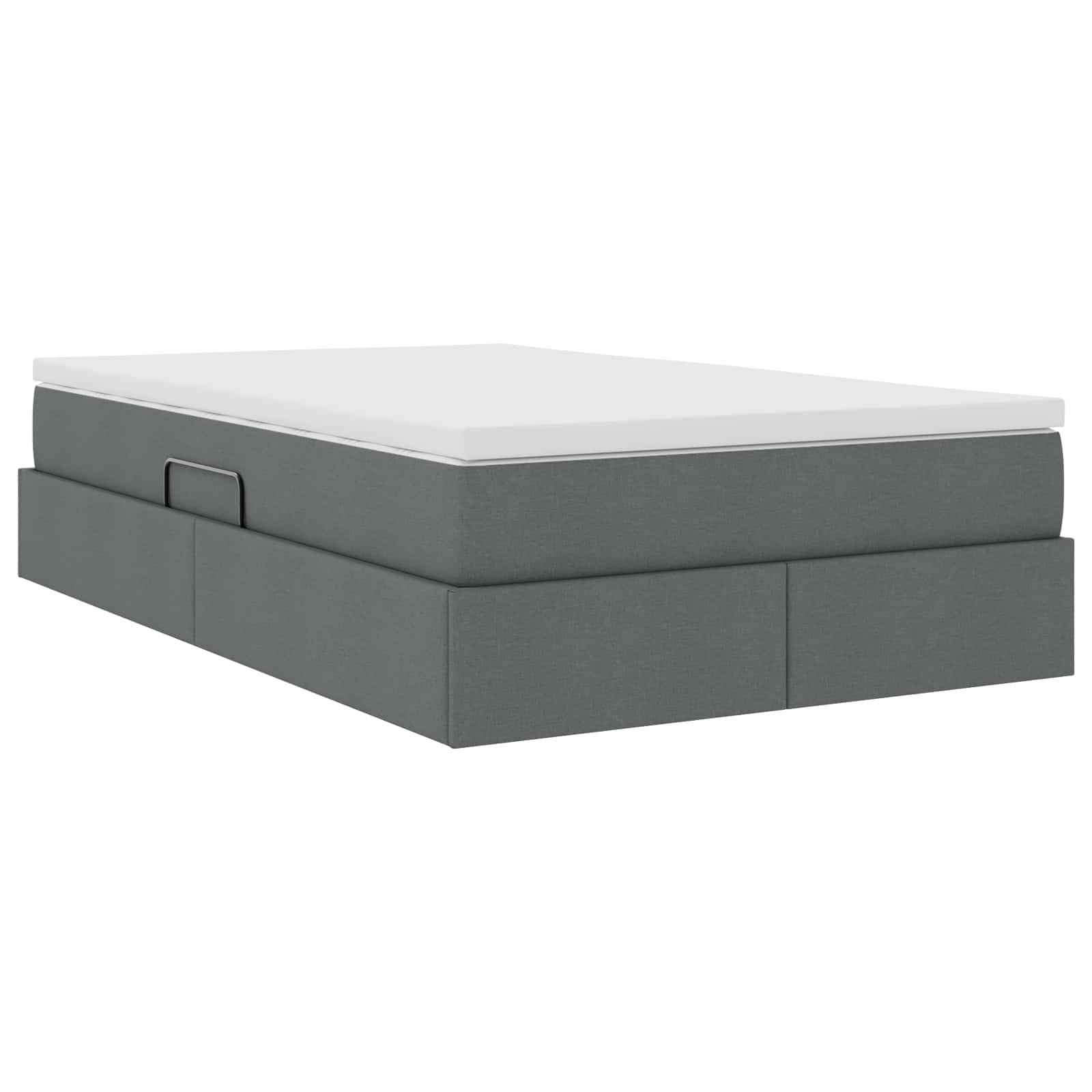 Opbergbed met matras Donkergrijs 120 x 190 cm Polyester