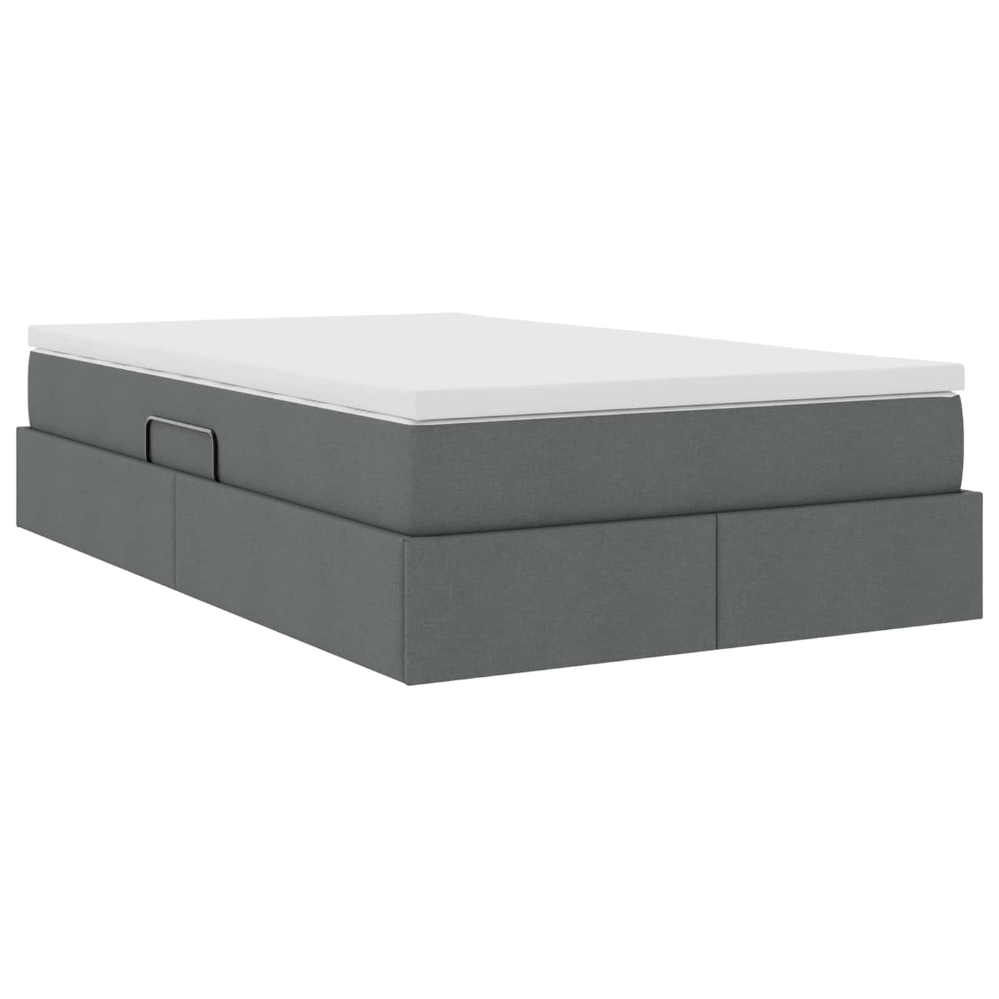 Opbergbed met matras Donkergrijs 120 x 190 cm Polyester