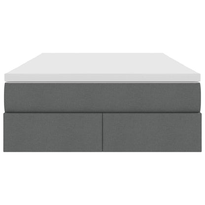 Opbergbed met matras Donkergrijs 120 x 190 cm Polyester
