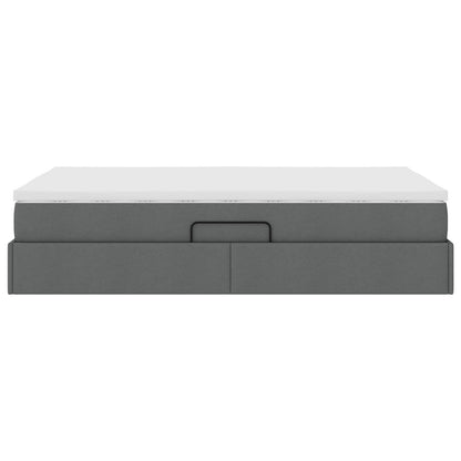 Opbergbed met matras Donkergrijs 120 x 190 cm Polyester