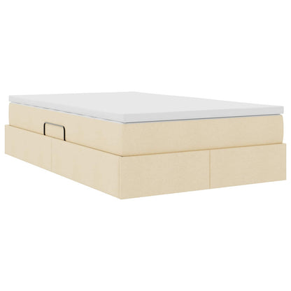 Opslag bed met matras met matras Crème 120 x 190 cm Polyester