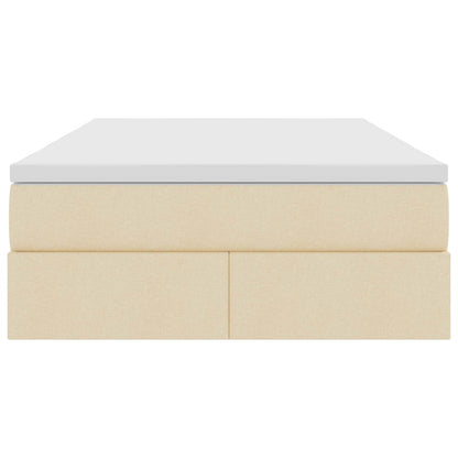 Opslag bed met matras met matras Crème 120 x 190 cm Polyester