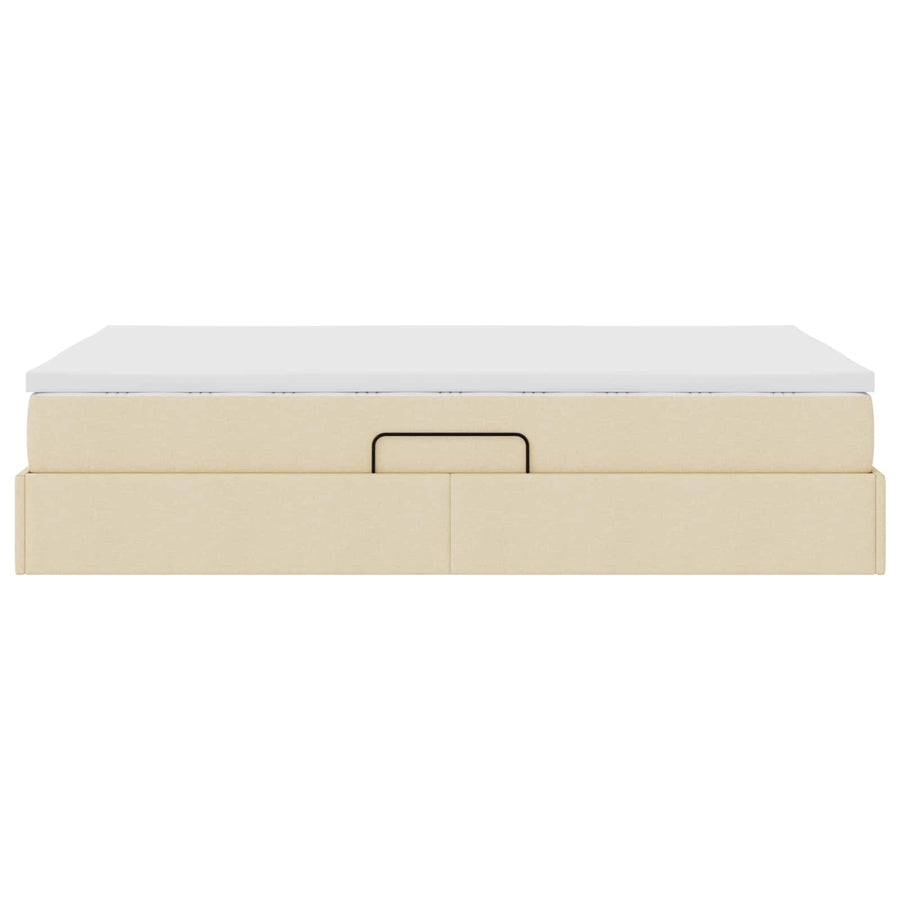Opslag bed met matras met matras Crème 120 x 190 cm Polyester
