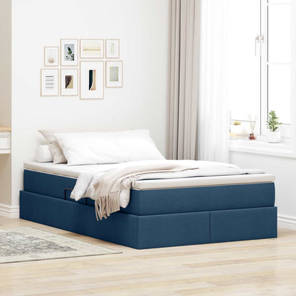 Opslag bed met matras met matras Blauw 120 x 190 cm Polyester