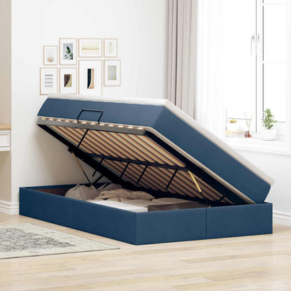 Opslag bed met matras met matras Blauw 120 x 190 cm Polyester