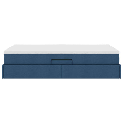Opslag bed met matras met matras Blauw 120 x 190 cm Polyester