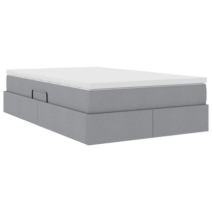 Opbergbed met matras Lichtgrijs 120 x 200 cm Polyester