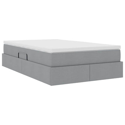 Opbergbed met matras Lichtgrijs 120 x 200 cm Polyester