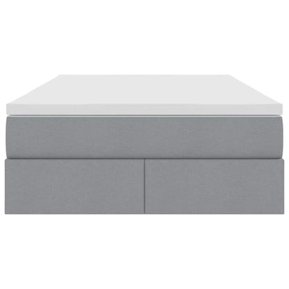 Opbergbed met matras Lichtgrijs 120 x 200 cm Polyester