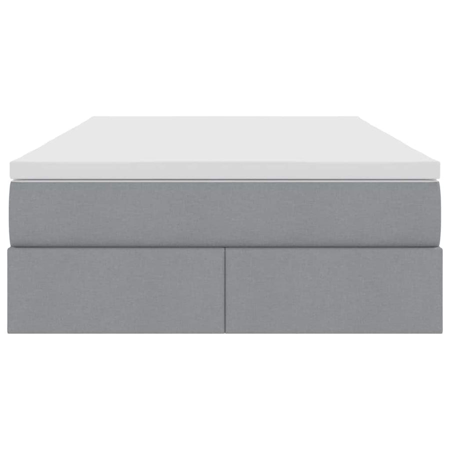 Opbergbed met matras Lichtgrijs 120 x 200 cm Polyester