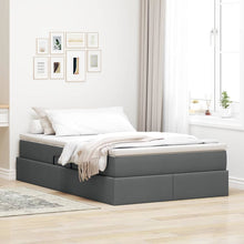 Opbergbed met matras Donkergrijs 120 x 200 cm Polyester