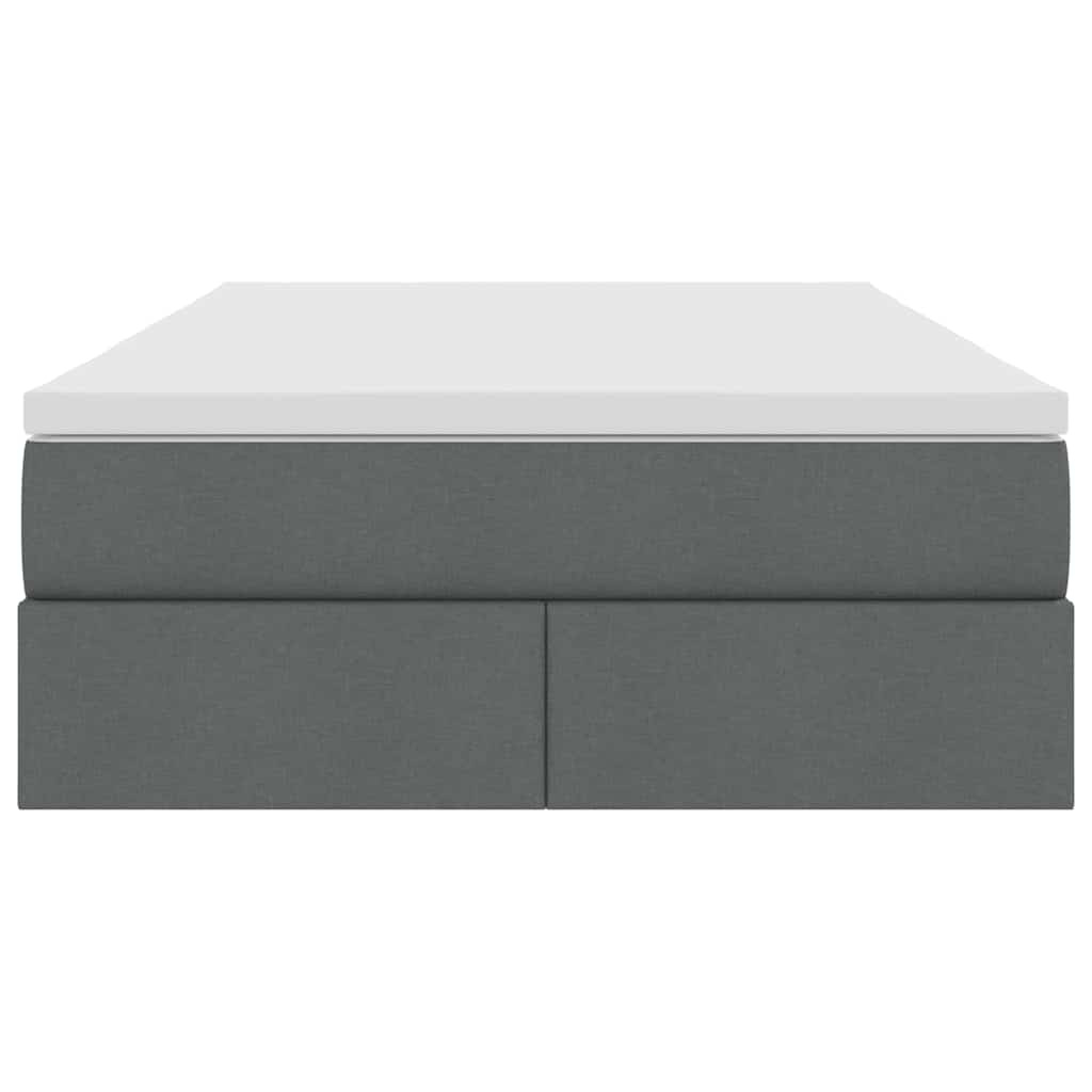 Opbergbed met matras Donkergrijs 120 x 200 cm Polyester