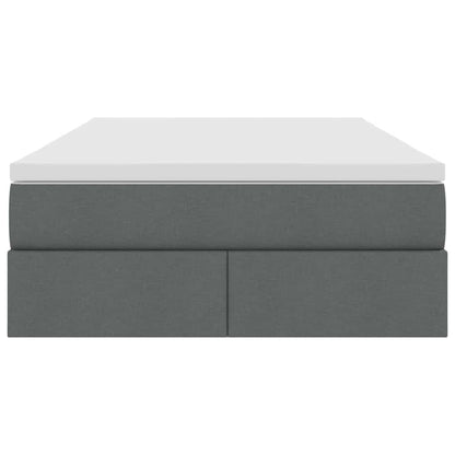 Opbergbed met matras Donkergrijs 120 x 200 cm Polyester