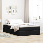 Opbergbed met matras 120x200 cm zwart polyester