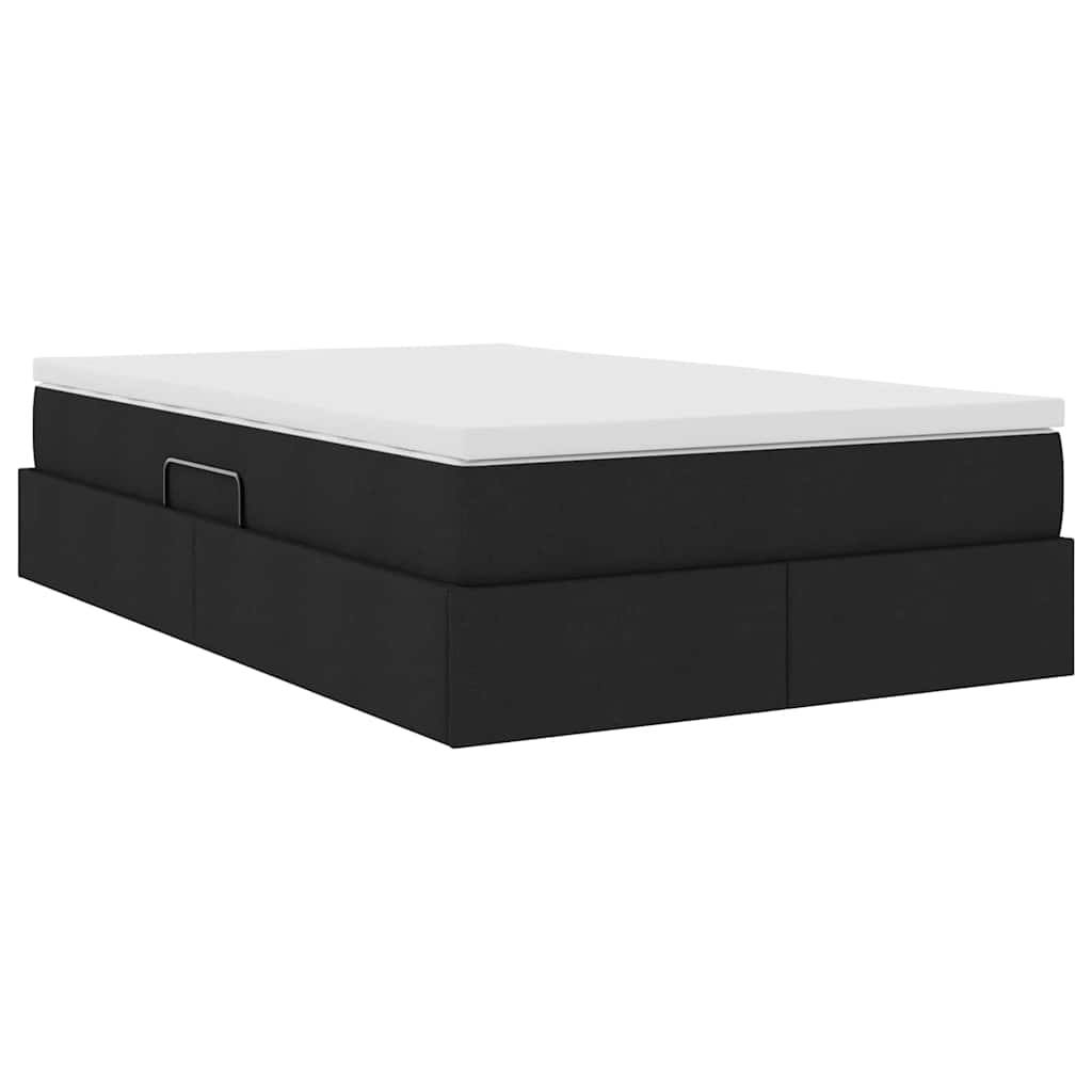 Opbergbed met matras met matras Zwart 120 x 200 cm Polyester