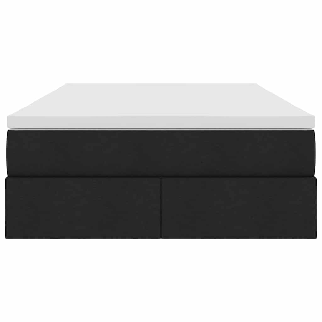 Opbergbed met matras met matras Zwart 120 x 200 cm Polyester