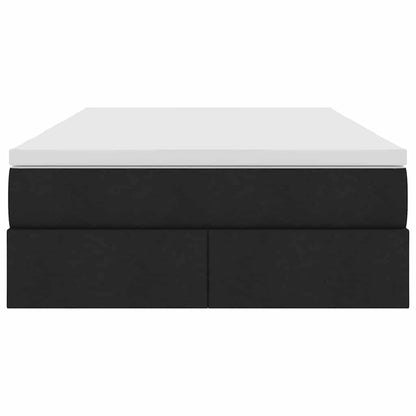 Opbergbed met matras met matras Zwart 120 x 200 cm Polyester