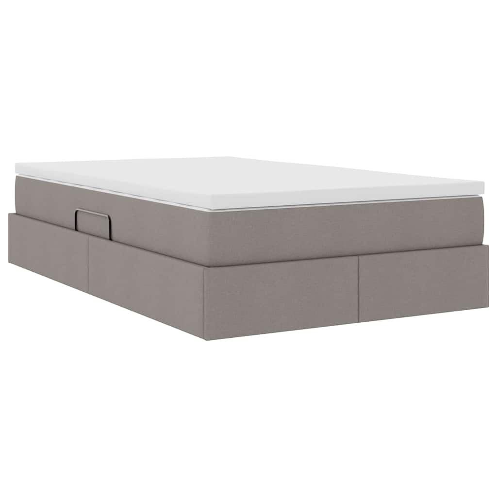 Opbergbed met matras met matras Taupe 120 x 200 cm Polyester