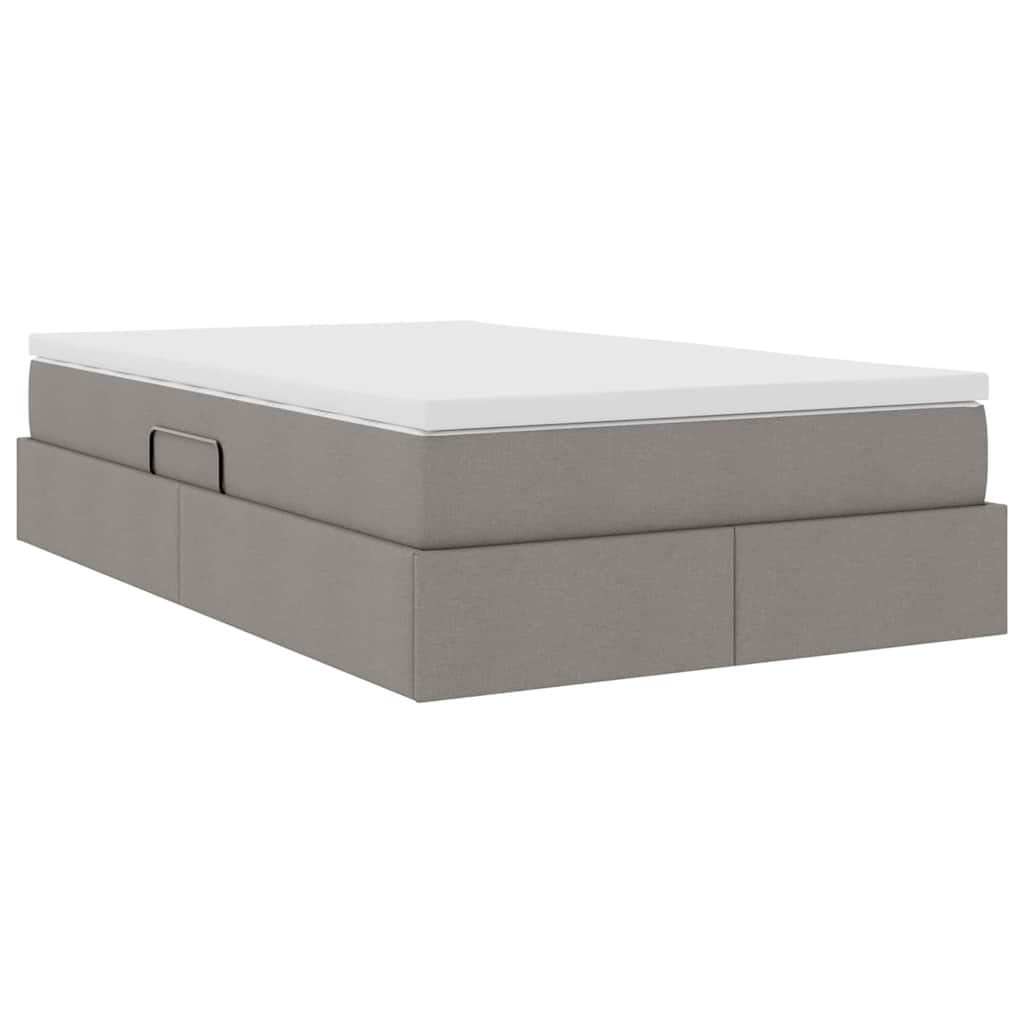 Opbergbed met matras met matras Taupe 120 x 200 cm Polyester