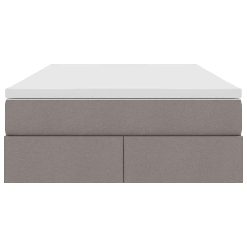 Opbergbed met matras met matras Taupe 120 x 200 cm Polyester