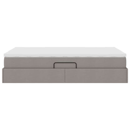 Opbergbed met matras met matras Taupe 120 x 200 cm Polyester