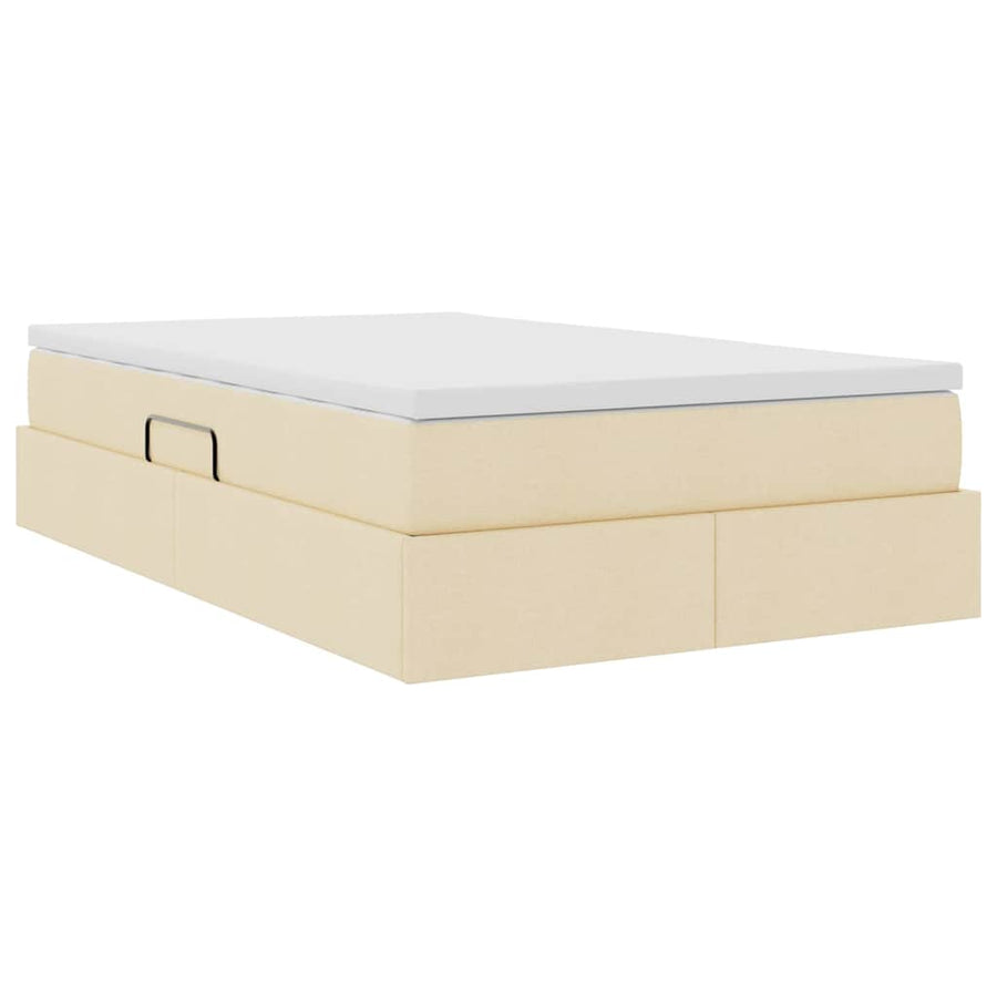 Opbergbed met matras met matras Crème 120 x 200 cm Polyester