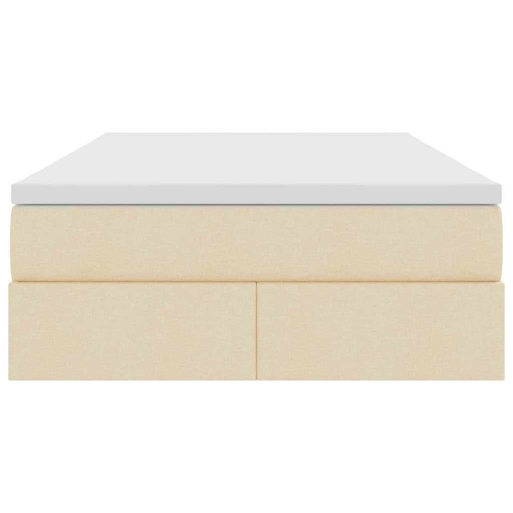 Opbergbed met matras met matras Crème 120 x 200 cm Polyester