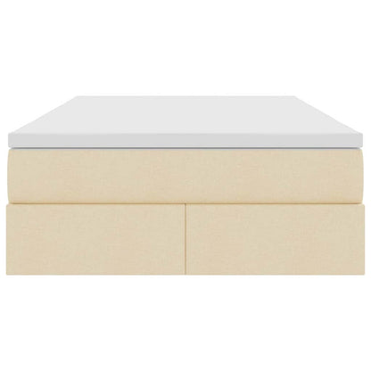 Opbergbed met matras met matras Crème 120 x 200 cm Polyester